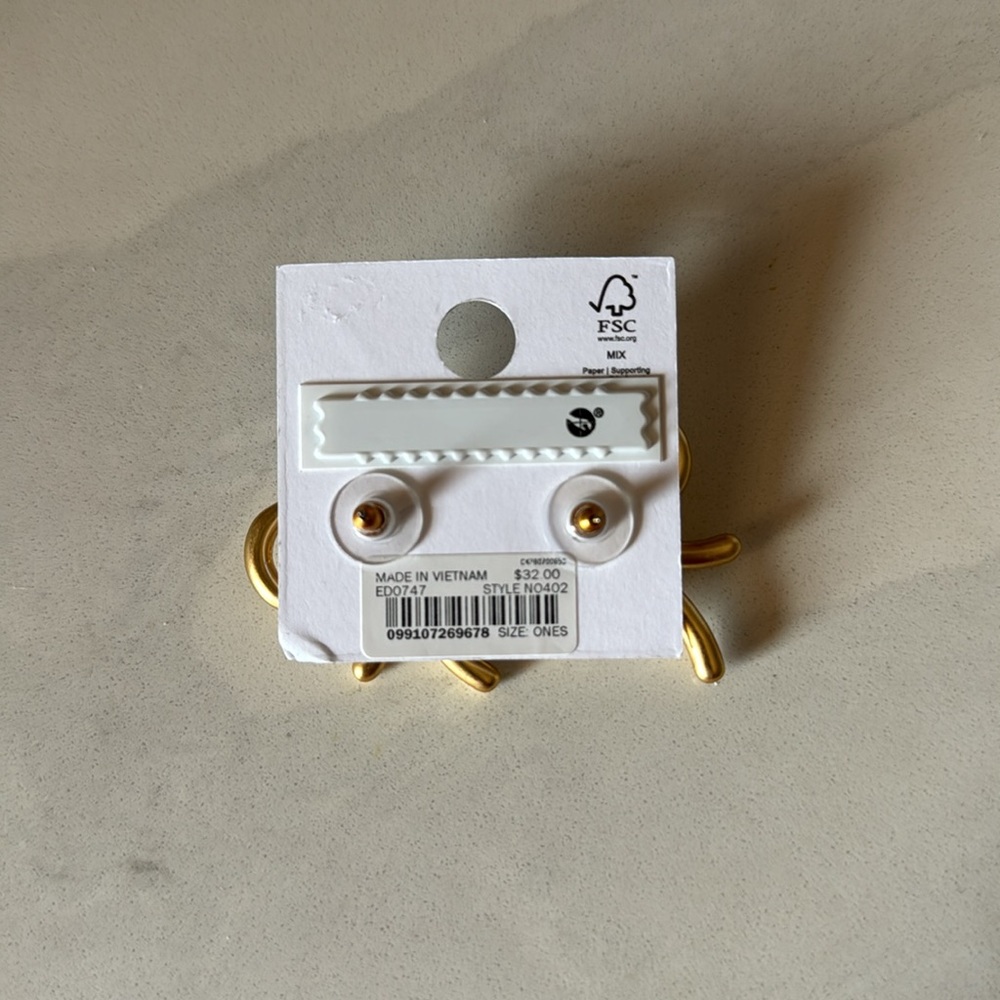 NWT Bow Stud Statement Earrings Madewell - Picture 5 of 5